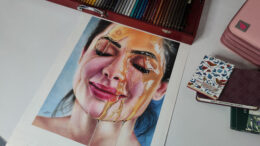آموزش نقاشی چهره عسلی